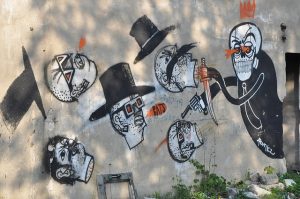 Une fresque de Banksy dans le quartuer hype de Shoreditch à Londres