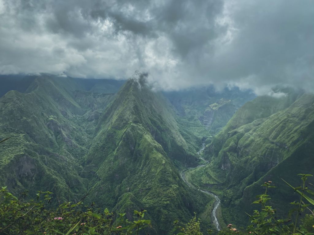 Les pitons de l'île de la réunion