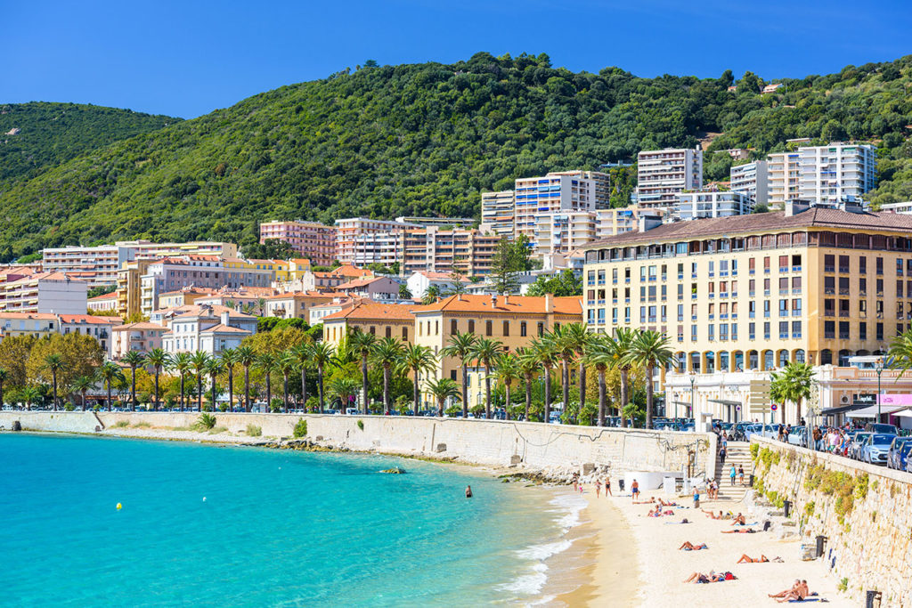 le centre ville d'Ajaccio