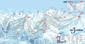 Plan des pistes des 3 vallées