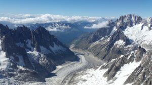 Glacier de la mer de Glace à Chamonix